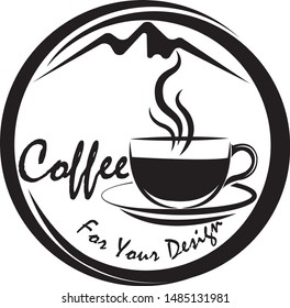 Foffee logo vector Monochrome for restaurant food and drink