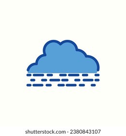 fog blue icon, isolated icon in light background, perfect for website, blog, logo, graphic design, social media, UI, mobile app