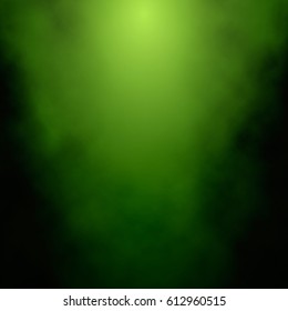Fog or cigarette smoke on a green background. vector illustration.