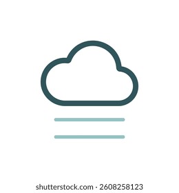 Fog and cloud vector icon. Meteorology sign. Graph symbol for travel, tourism and weather web site and apps design, logo, app, UI