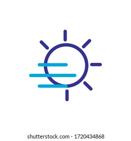 fog day icon color style design