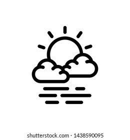 Fog Day Icon Vector Design Template