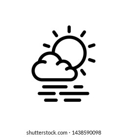 Fog Day Icon Vector Design Template