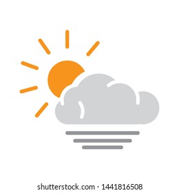 fog day icon vector design template