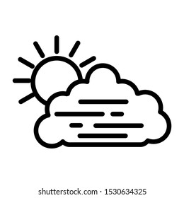 Fog day icon vector design template