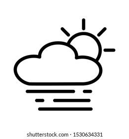 Fog day icon vector design template