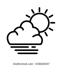 Fog day icon vector design template