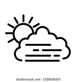 Fog day icon vector design template