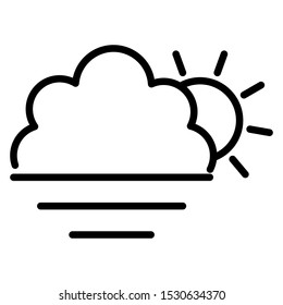 Fog day icon vector design template