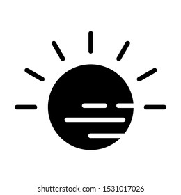 Fog day icon vector design template