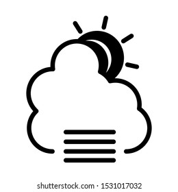 Fog day icon vector design template