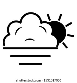 Fog day icon vector design template