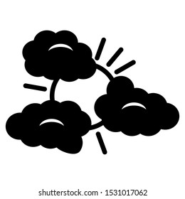 Fog day icon vector design template