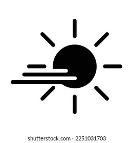 Fog day icon vector design template