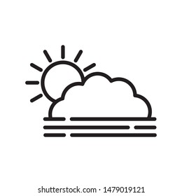 Fog day icon vector. Weather icon symbol illustration.