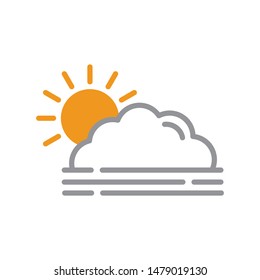Fog day icon vector. Weather icon symbol illustration.