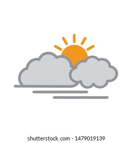 Fog day icon vector. Weather icon symbol illustration.