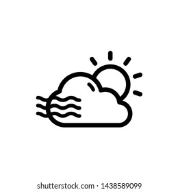 Fog Day Vector Icon Design Template