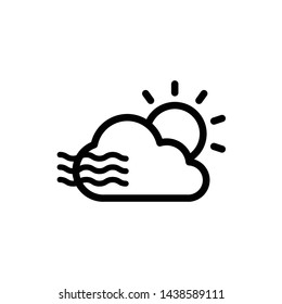 Fog Day Vector Icon Design Template