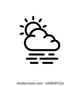 Fog Day Vector Icon Design Template