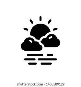 Fog Day Vector Icon Design Template