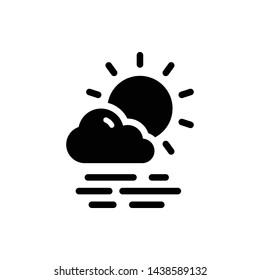 Fog Day Vector Icon Design Template