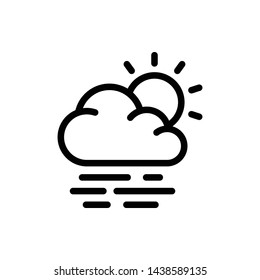 Fog Day Vector Icon Design Template