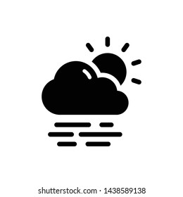 Fog Day Vector Icon Design Template