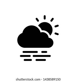 Fog Day Vector Icon Design Template