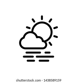 Fog Day Vector Icon Design Template