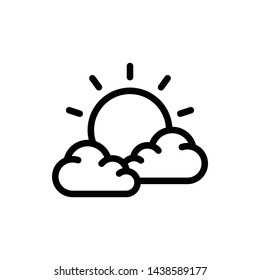 Fog Day Vector Icon Design Template