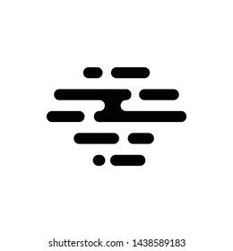 Fog Day Vector Icon Design Template