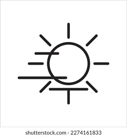 nuevo icono de la línea vectorial del día de niebla