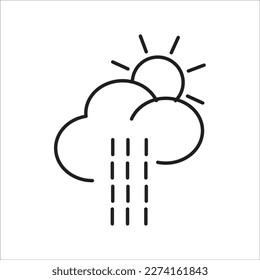 fog day vector line new icon