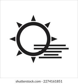 fog day vector line new icon