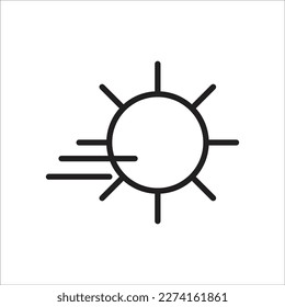 fog day vector line new icon