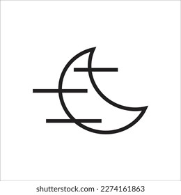 fog day vector line new icon