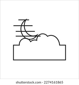 fog day vector line new icon