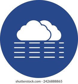 fog Glyph Circle Style Icon