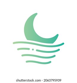 Fog gradient icon isolated on white background
