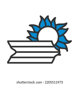 Fog Icon. Editable Bold Outline With Color Fill Design. Vector Illustration.