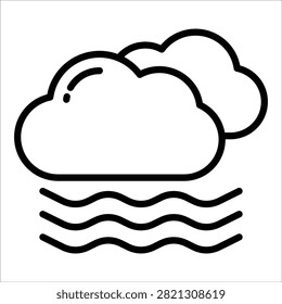 Fog Icon Element For Design