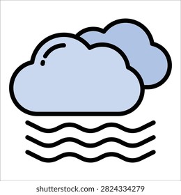 Fog Icon Element For Design