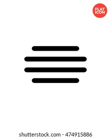 Fog Icon Flat Style Isolated Vector Illustration