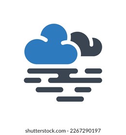 Fog icon. Illustration isolated on white background