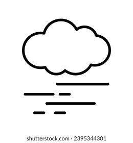 Icono de niebla aislar ilustración de material vectorial de fondo blanco