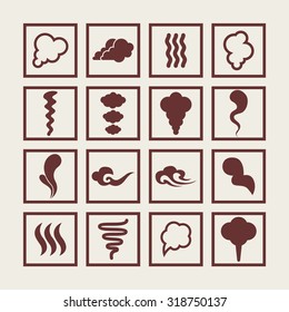 Fog icon set