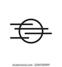 Fog Icon In Trendy Design Vector Eps 10, Editable Stroke