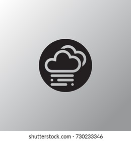 Fog icon in trendy isolated on grey background.Vector illustration.