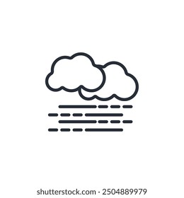 Fog icon. vector.Editable stroke.linear style sign for use web design,logo.Symbol illustration.